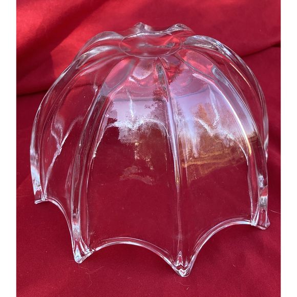 Vintage Indiana Glass Heavy Clear Glass Umbrella Parasol Candy Dish/Nut Bowl MCM - Picture 6 of 7
